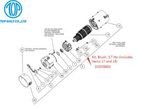 China 1029386-01 / 102938601 Motor Brush Set 3.7HP Fit For Club Car L6 And L8 wholesale