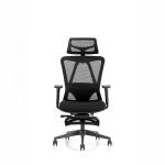 W710D700H1120-1280MM Stainless Steel Office Recliner Chair with Footrest and