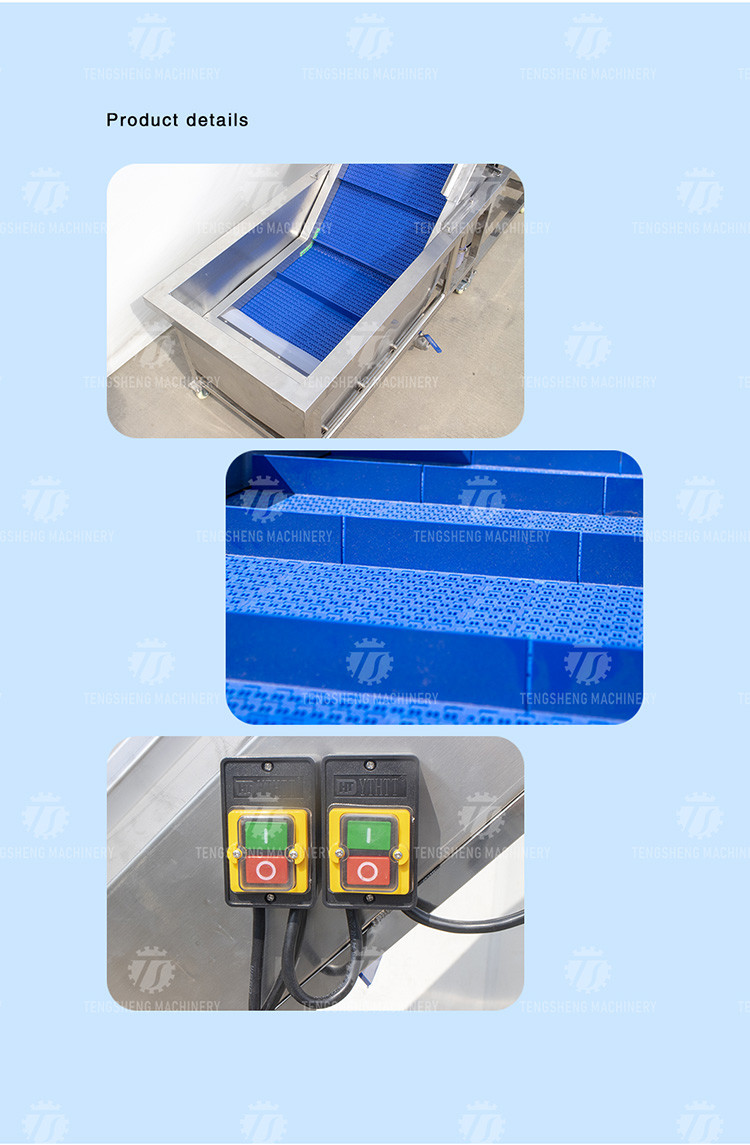 0.375KW Industrial Vegetable Processing Machine Citrus Passion Fruit Pre - Foaming Elevator Machine