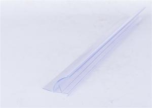 China Transparent PVC Extrusion Profiles For Price Tag / Label Holder wholesale