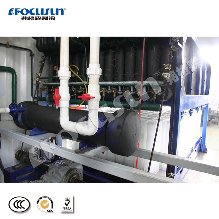 Frascold Compressor Used Air Cooling 1MT Solar Block Ice Making Machine for in Ghana
