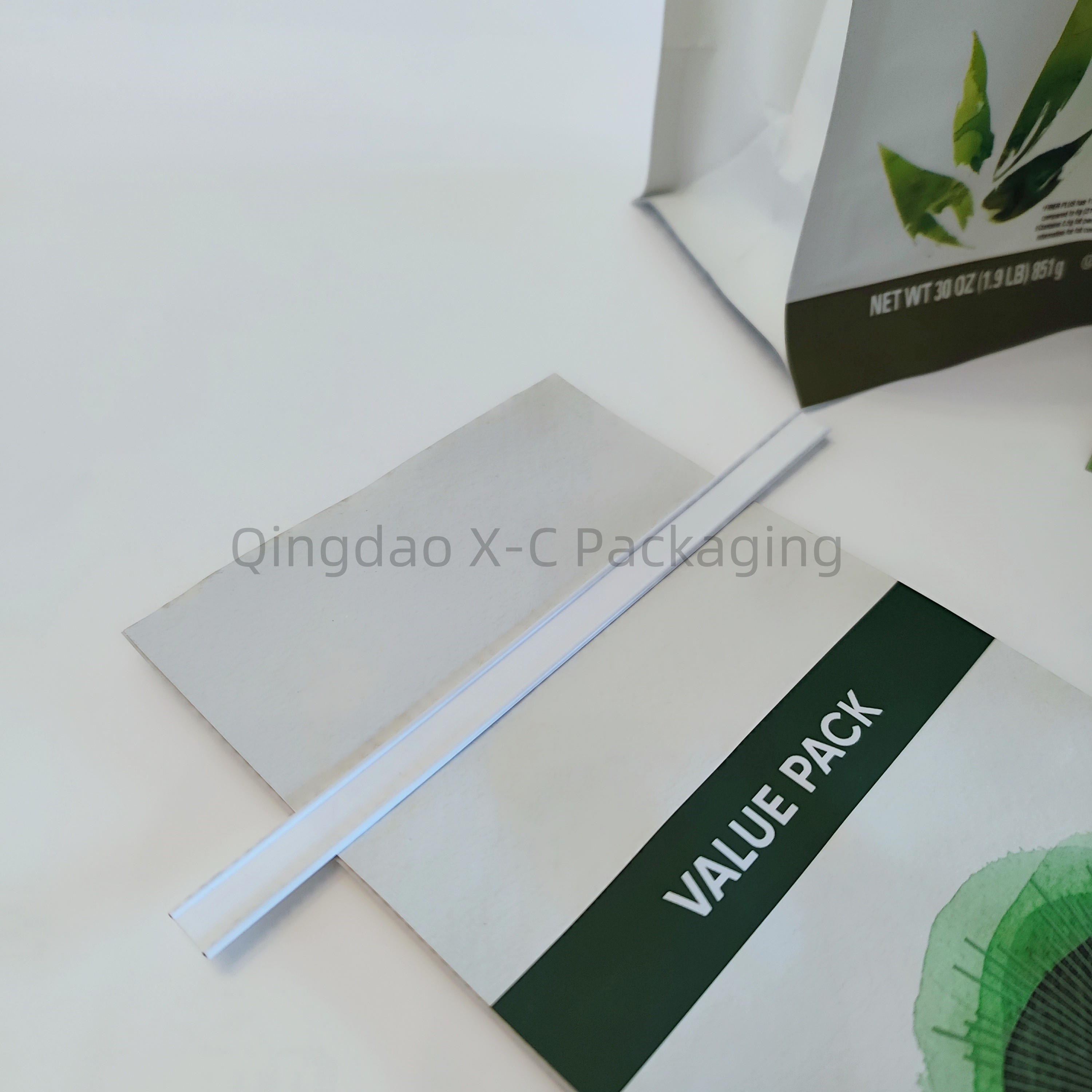Laminated Plastic 8 Side Seal Bag Tin Tie Flat Bottom Food Packaging Gravure printing