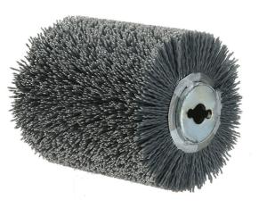 China 46-100 Grit Fine Nylon Corded Cylinder Wheel Brush Sanding For Wood Surface Treatment wholesale