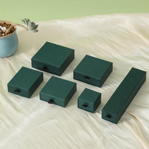 Custom Logo Size Luxury Sliding Box with Ribbon Cord Gift Jewelry Box Set Drawer Box