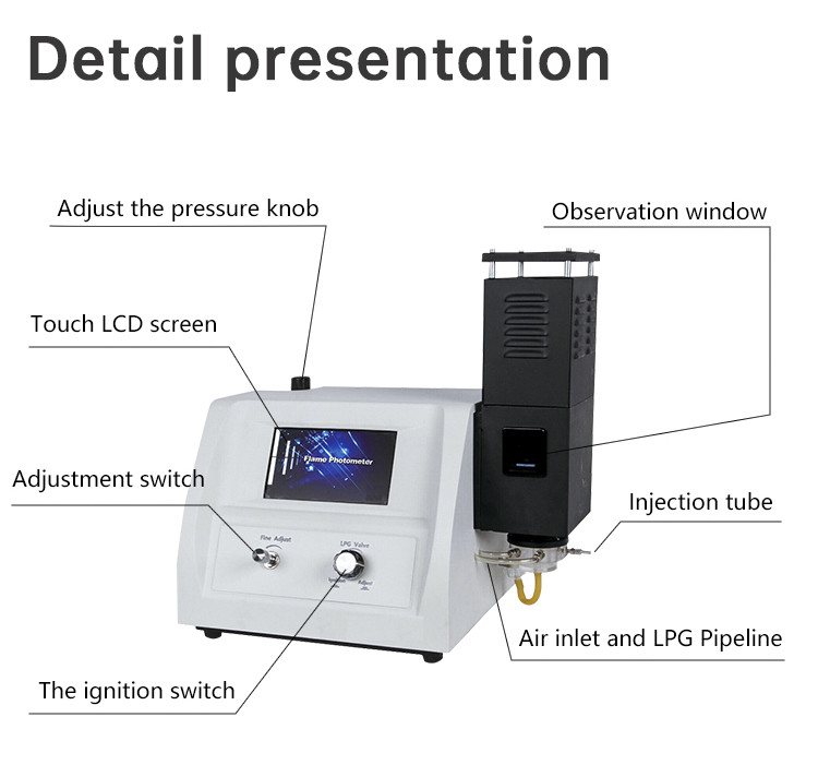Flame Photometer Portable BXT- FP640 Spectrophotometer Optical Instrument