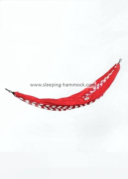 Red Print Parachute Nylon Hammock Travel Hammock , Ultralight Backpacking