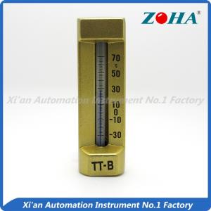 China Back Mount Industrial Glass Thermometer / Brass Glass Temperature Thermometer wholesale