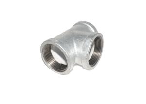 China Malleable Cast Iron Female Plumbing Fittings / BSP Thread Equal Tee Pipe Fitting wholesale