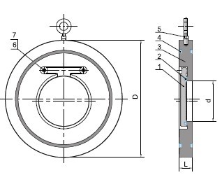 Single Door Wafer Check Valve PN10 - PN 40 Flange Check Valves High Performance