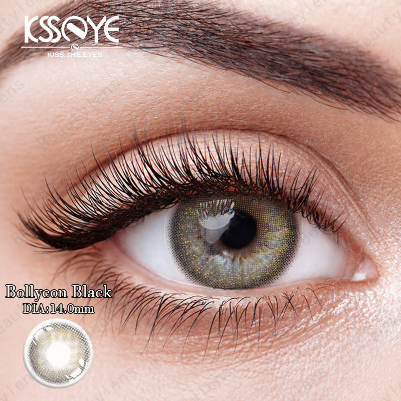 OEM Natural Black Contacts Eye Lens Yearly Colored Cosmetic Contact Lenses