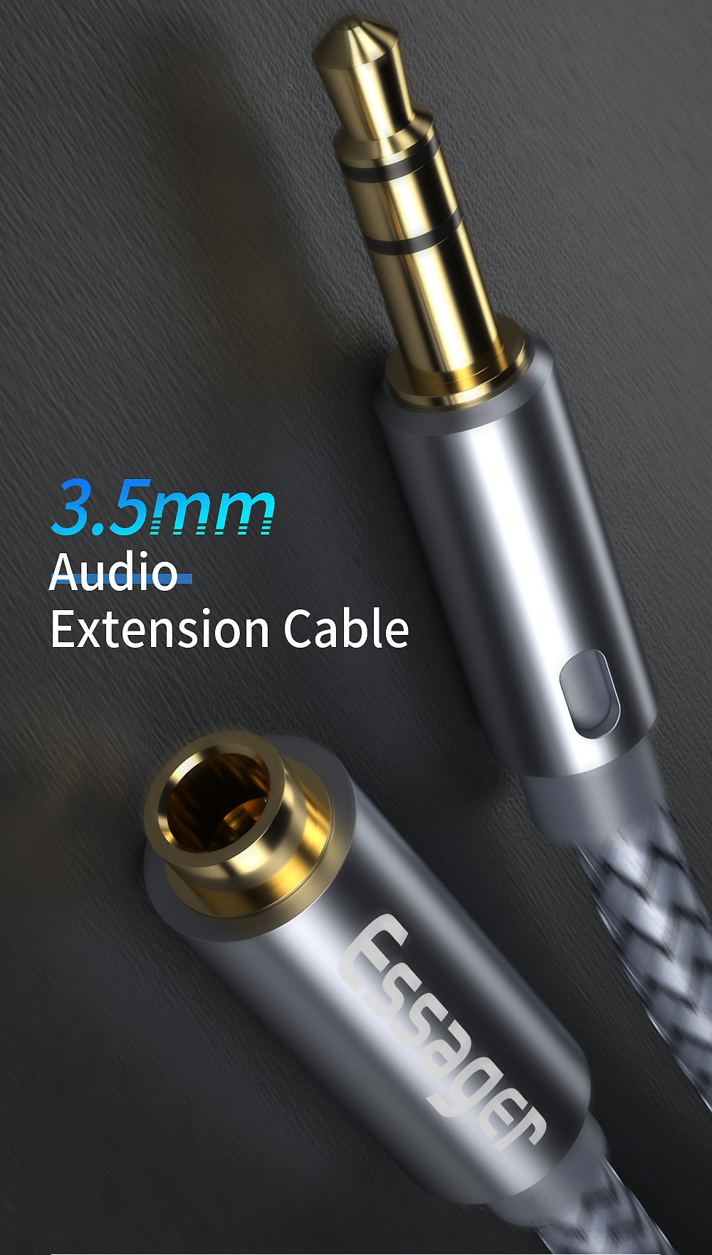 3.5MM Male To Female Audio Cables Extended 1M 2M 3M 5M for Telephone Speaker