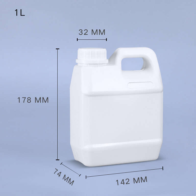 Plastic Square Barrel Jerry Can With Screw Lid Material Thickened Container 1L Supplied