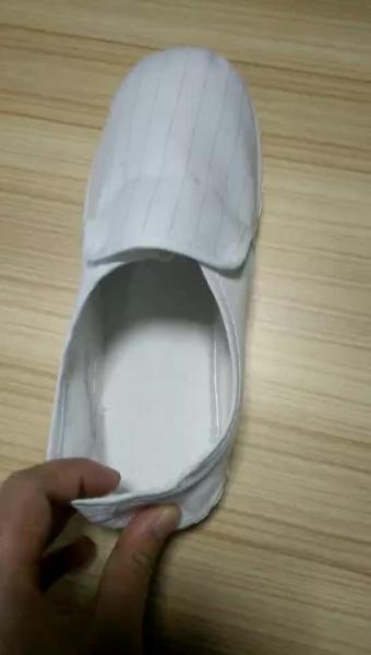 Autoclavable electronics factory cleanroom stripe canvas PVC outsole shoe
