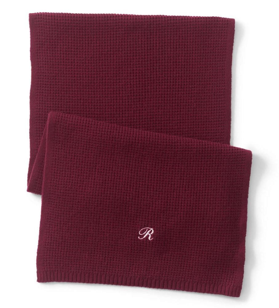 Women ' S 100 % Cashmere Knitted Neck Scarf Soft Waffle Stitch 7GG Gauge