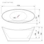cUPC freestanding antique bathtub seamless joint finish oval acrylic tub for USA