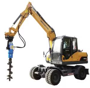China Hot Selling APIE Professional Screw Mini Excavator Pile Driver Drilling Parts Ground Hole Drill Earth Auger wholesale