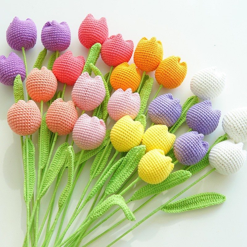 Knited Pile Tulip Eternal Bloom Unique and Long-Lasting Floral Gift in Multiple Colors