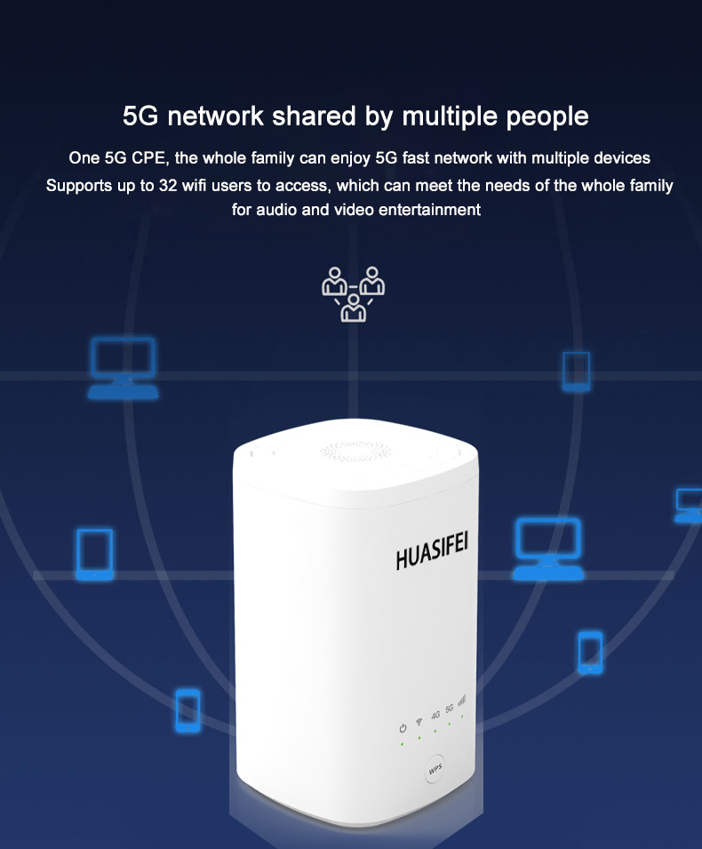 Dual Band X21 Cpe Lte Router Wifi Indoor NSA+SA Gigabit Port