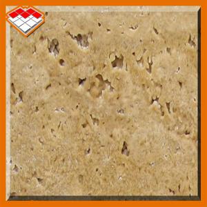 China Yellow Travertine Polish Honed CE 30mm Marble Stone Slab wholesale