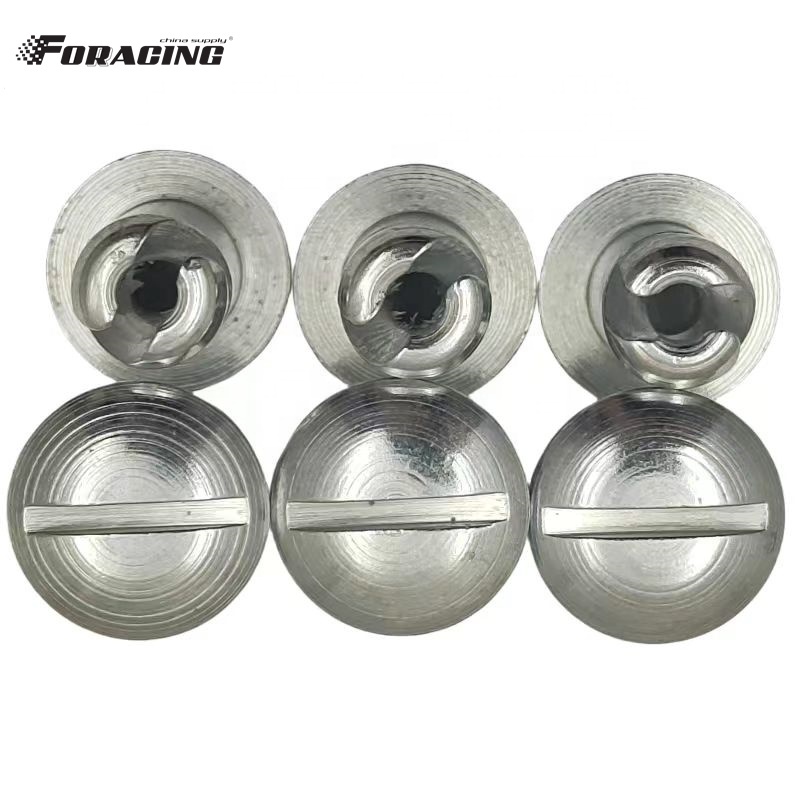 Universal Car Fitment Steel Quarter Turn Dzus Dome Head Buttons Silvery 7/16"x.450" for Sprint Car Maxim Racing Tune-Up