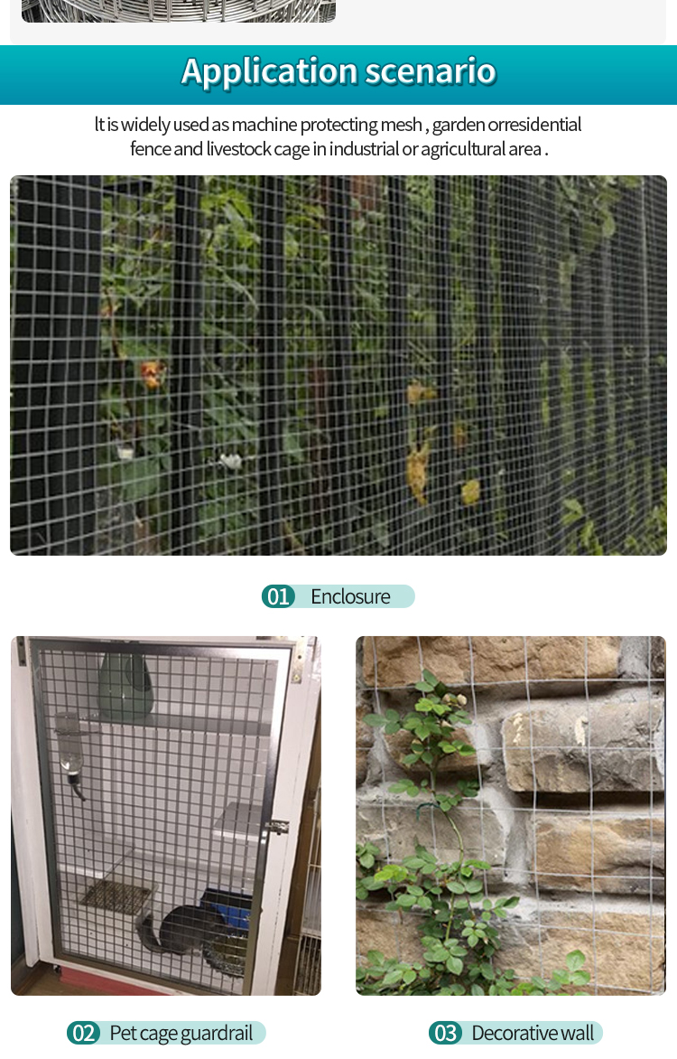 1/2 inch Chicken Wire Fence, Supports Poultry Netting Cage Fence Galvanized Welded Cage Wire Mesh Roll