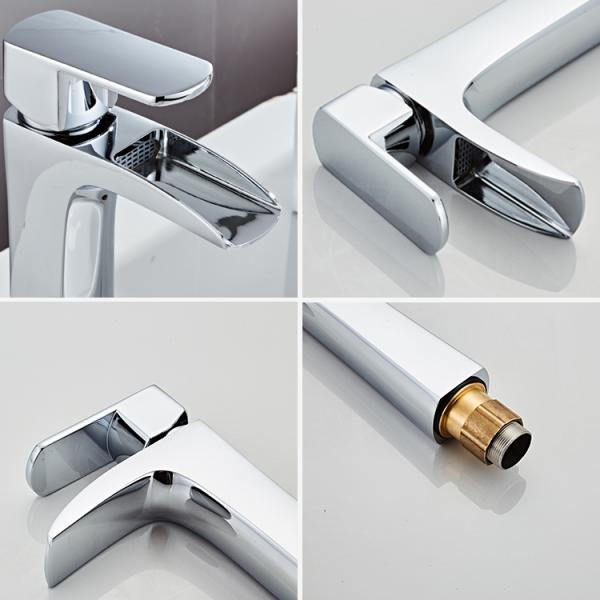 ODM Waterfall Basin Taps SUS304 Single Hole Bathroom Faucet
