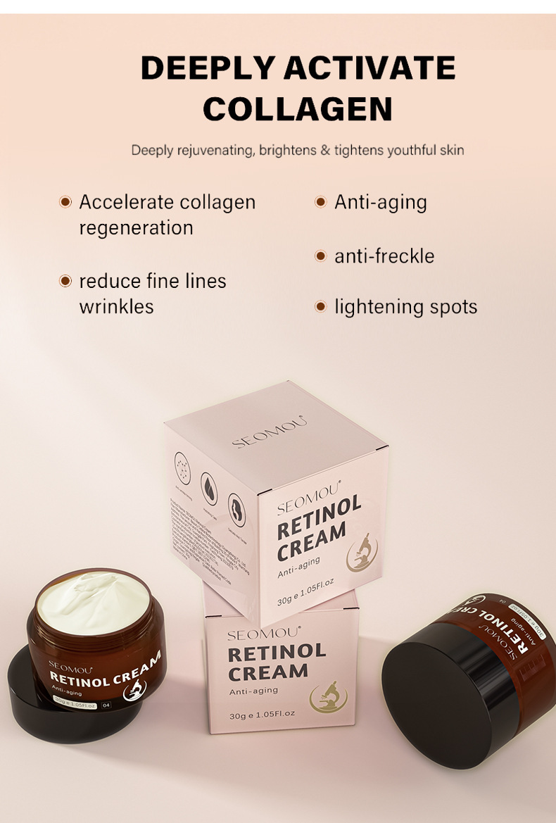 Private Label Anti-Aging Remove Wrinkle Firming Lifting Whitening Face Cream Brightening Moisturizing Retinol Cream