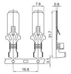 Stamping Male Automotive Electrical Terminal Connectors Long Service Life