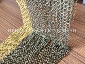 China Architectural Metal Round Ring Mesh Curtain With SS Eletroplating wholesale