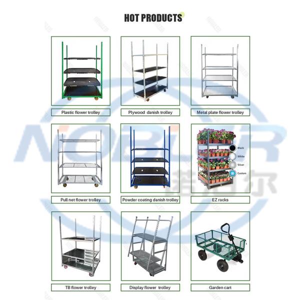 Nylon Wheel Plywood Dutch Flower Trolley Easy To Install