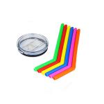 OEM Tasteless Silicone Bubble Tea Straw , Reusable Silicone Bendy Straws