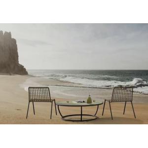 Modern Garden Cafe BBQ Wicker Rattan Lounge Chair Table Set Outdoor For Hotel