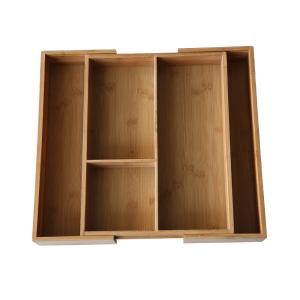 China 2018 Bamboo cutlery tray drawer organizer with knife block wholesale