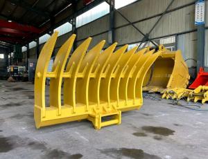 China Q355B Excavator Rake Bucket For Land Clearing Hitachi 200 Cat 320 Komatsu 210 wholesale