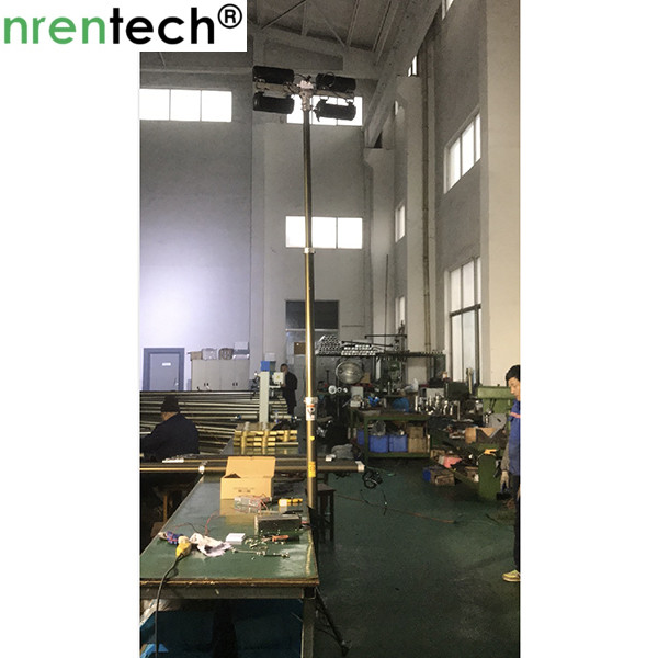 3.5m pneumatic telescopic mast inside wires for mobile light tower, fire truck