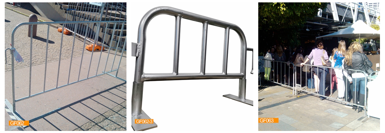 1.0m Height Crowd Control Barrier Fencing Hot Dipped Galvanized Removable Australia