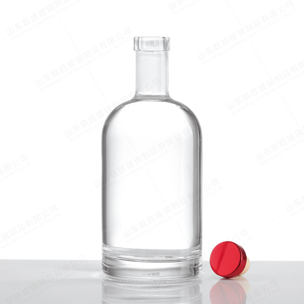 100ML 250ML 375ML 500ML Round Glass Bottle With Cork Healthy Lead Free Glass