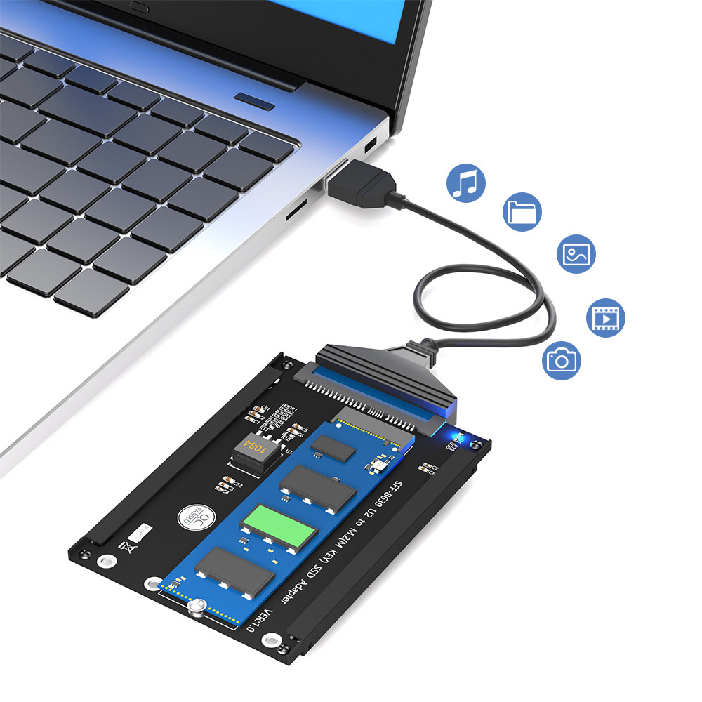 M.2 NGFF key M SSD to SFF-8639 U.2 Adapter with Frame Bracket
