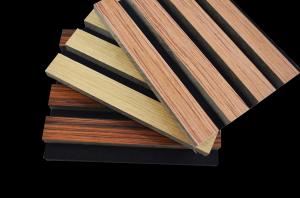 China Fire Proof 21Mm Acoustic Wooden Slat Wall Panels For Hotel Room wholesale