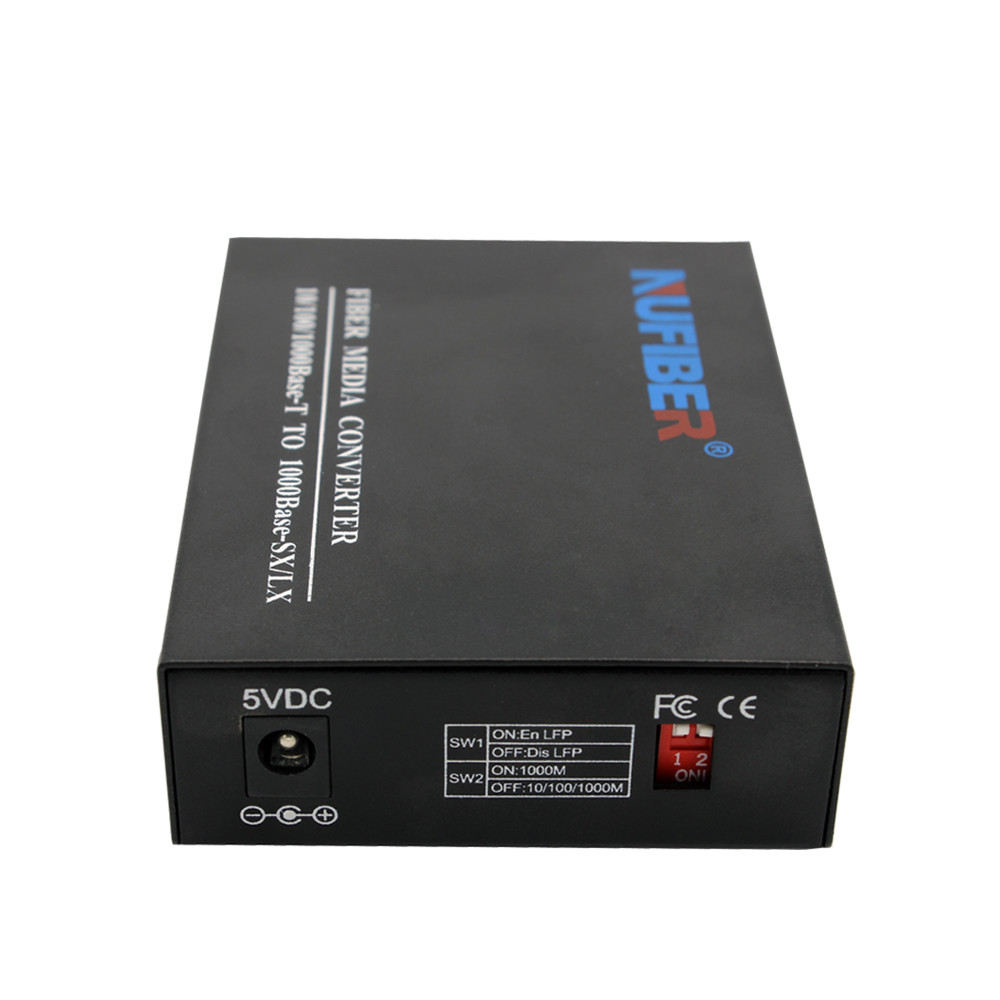 10/100/1000M Fiber Optical Media Converter Dual Fiber MM 850nm 550m SC (P/N:NF-C2200SX)