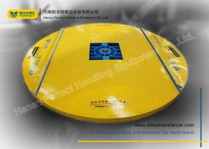 China 1t Capacity Rails Transfer Flat Cart With Turntable wholesale
