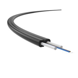 China LSZH Flat Ftth Drop Fiber Optic Cable Single Mode Black wholesale