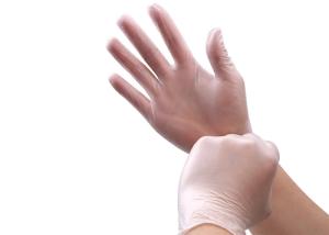 China Embossed Long Cuff 3.5g PVC Medical Gloves wholesale