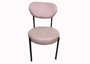 China 46cm 86cm Flannel Fabric Upholstered Dining Chairs wholesale