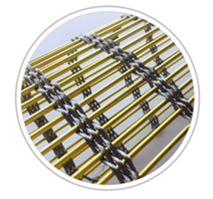 4M Width Decorative Flexible Stainless Steel Rope Mesh For Metal Draperies Walls 3