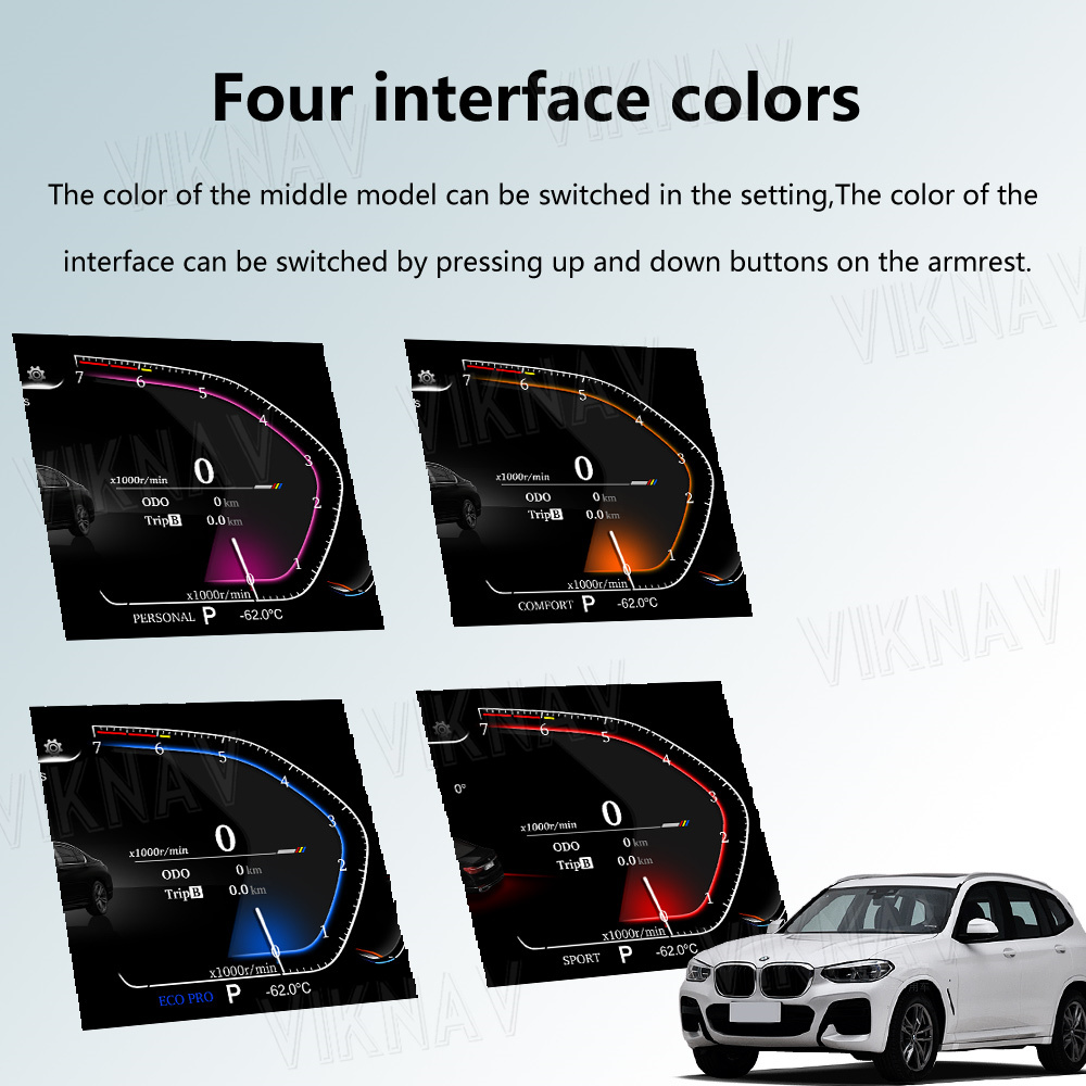 Viknav For BMW X1 X2 1Series 2Series (2013-2022) 12.3 inch instrument cluster replacement linux digital gauge screen