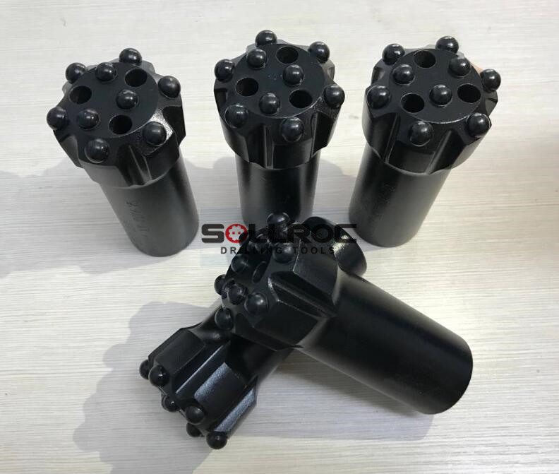 Top Hammer R32 Spherical Button Rock Bits For Granite Retract Skirt