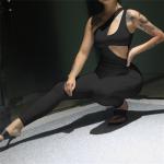 Skinny Hollow Out Women Bodycon Jumpsuit , Casual White One Shoulder Jumpsuit