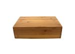 Natural Bamboo Storage Organizer Box , Wooden Tea Bag Holder Easy Cleaning
