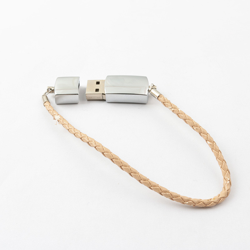 Metal Shell Silicone usb drive bracelet 256GB 128GB 64GB Leather Rope 15MB/S